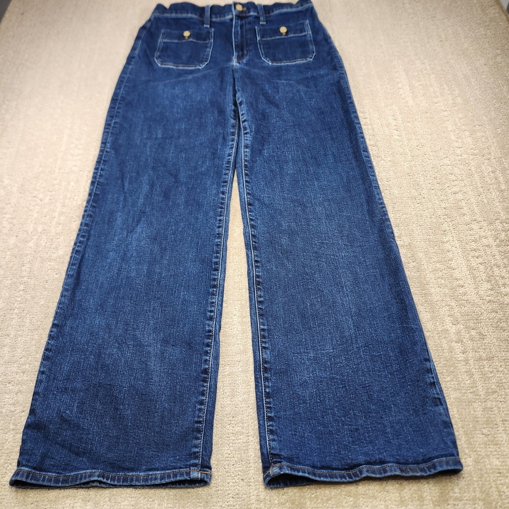 J Crew Jeans Women 31 Tall Slim Wide Leg High Rise Soft Stretch Cowgirl Boho